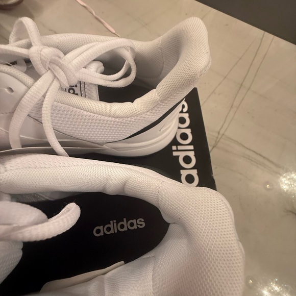 Adidas CourtSmash White and Black Tennis Shoes - Picture 5 of 8